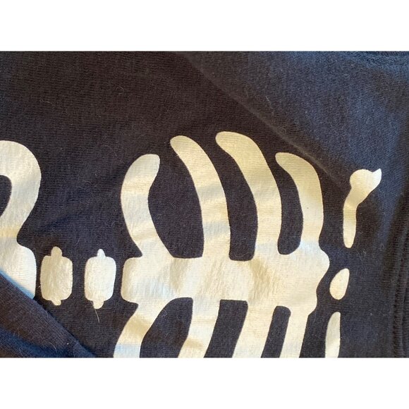 Infant Skeleton Halloween Pajama Set Black & White Long Sleeve Top & Pants 3M - Picture 2 of 9